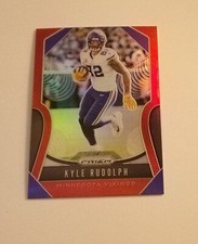 2019 Panini Prizm Retail Red Prizms SSP Kyle Rudolph Minnesota Vikings