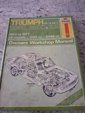 Triumph 2000, 2500, 2.5 Mk1 & Mk2 1963-1977 Haynes Manual 336