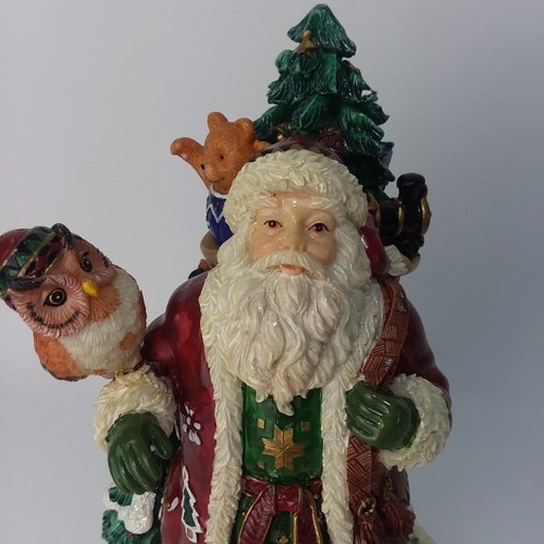 VTG Fitz & Floyd Santa Claus Figurine Musical Christmas We Wish You A Merry Xmas - Picture 2 of 11
