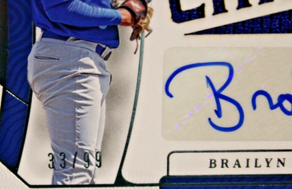 2022 National Treasures Die-Cut Material Signatures /99 Brailyn Marquez Auto - Image 2 of 3