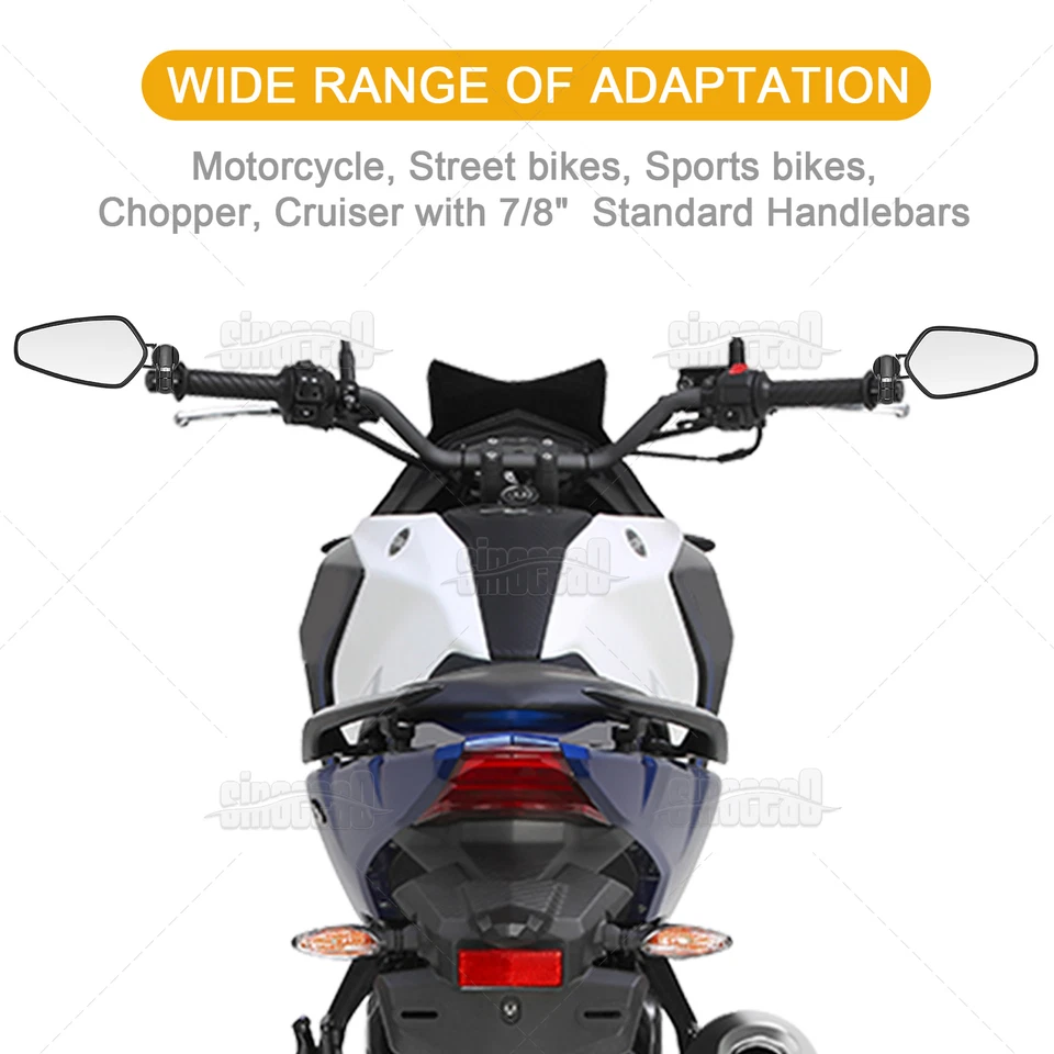 Espejos retrovisores laterales moto para Ducati 998 999 1098 1198 Monster 937 1200 Foto 3 de 4