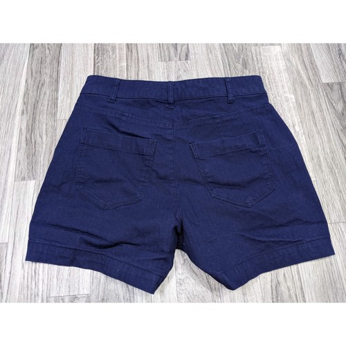 Old Navy Womens Size 2 Button Fly Pockets Navy Blue Shorts - Picture 2 of 9
