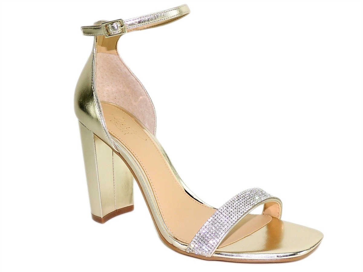 Jewel Badgley Mischka Keshia III Evening Sandals Gold Metallic