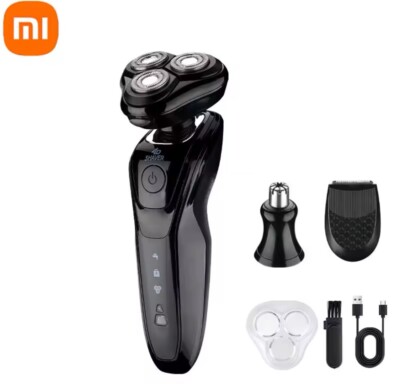 Xiaomi Elektrorasierer Rotationsrasierer Barttrimmer Wasserdicht Wiederaufladbar