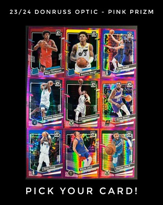 2023-24 Donruss Optic PINK HYPER PRIZMS Basketball Rated Rookies RC YOU PICK