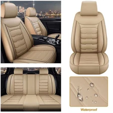 For Honda Leather Car 5 Seat Cover Full Set Cushion Protector Adjustable Fit
