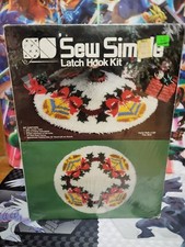 Sew Simple Joyful Bells Latch Hook Kit Rug Christmas Tree Skirt J127 VTG NIP