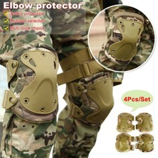 Tactical Combat Elbow  Knee Pads Set Knee Protector Airsoft Military Paintball