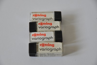 rOtring VARIOGRAPH FIBRE TIP Spare Parts LOT of FOUR SIZES Art. 074 250