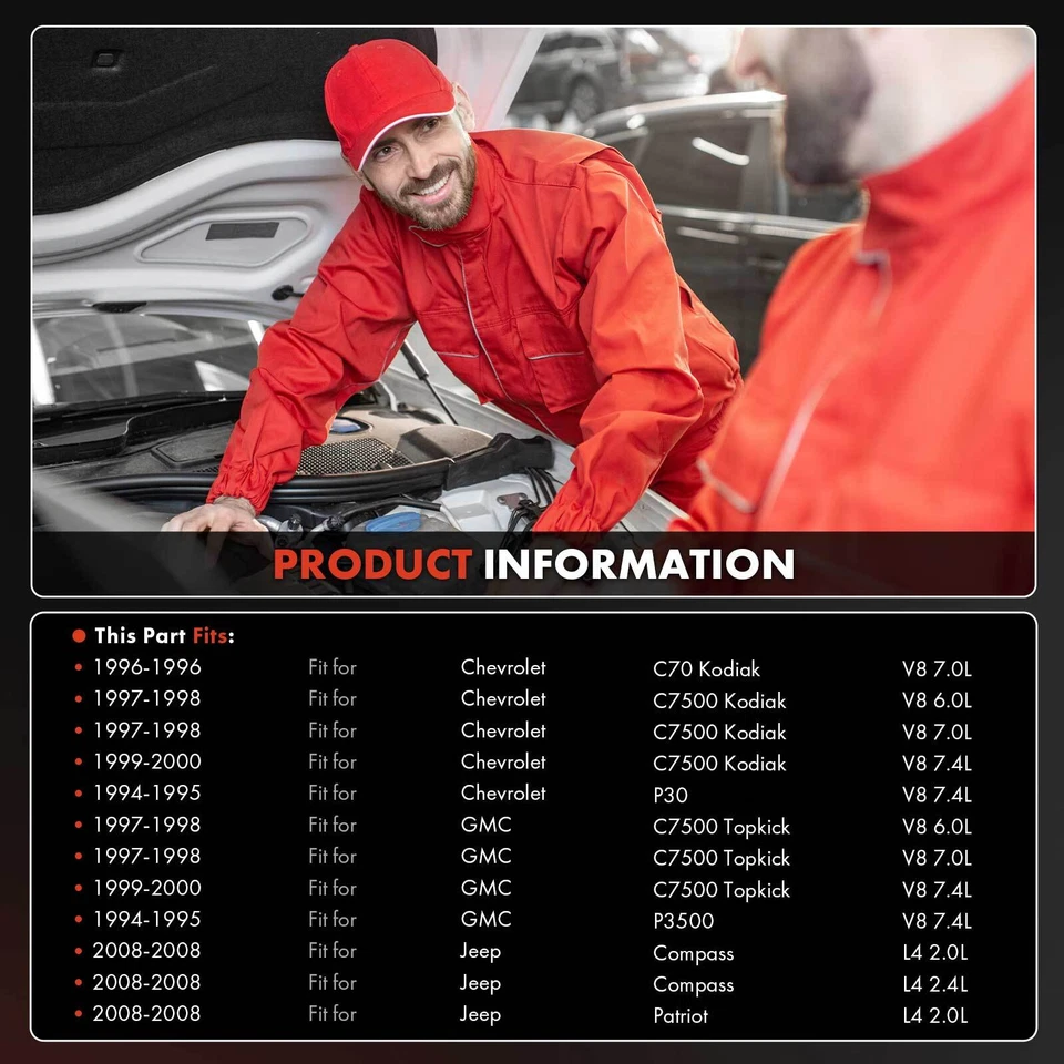 Compresor de CA con polea de 2 ranuras para Chevy C60 C70 Kodiak 1994-1996 GMC P3500 Foto 2 de 4