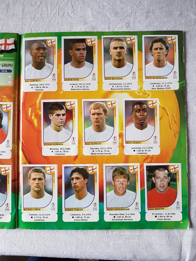 PANINI WORLD CUP 2002 JAPAN & KOREA COMPLETE STICKERS ALBUM RARE