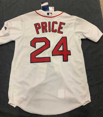 David Price Majestic Boston Red Sox (WHT) COOLBASE Jersey Size Small 