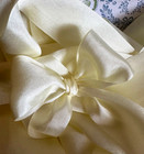 3 Yards Real Silk Ribbon 1.25" Ivory Pearl, Wedding, Invites Journal Watch Video