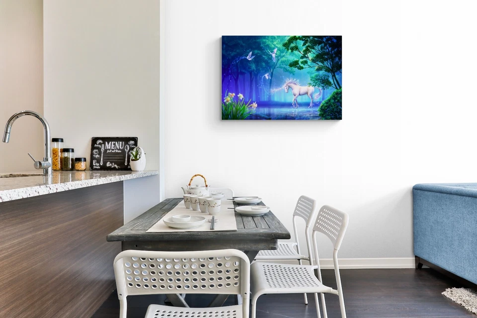 FANTASY UNICORN CANVAS PICTURE PRINT WALL ART - Image 4 of 4