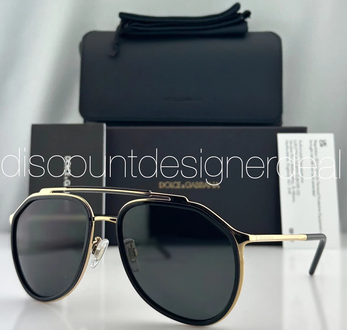 DOLCE & GABBANA AVIATOR SUNGLASSES- AUTHENTIC DG 4343F- BLACK- BRAND NEW Amazon.com: Dolce&Gabbana DG4354 193481 61MM Black/Dark Grey  main image 4