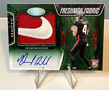 2022 Certified Freshman Fabric Mirror Green Etch #205 Desmond Ridder AU/2