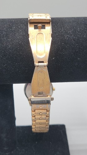 Vintage Terner Gold Tone Quartz Watch 30mm Dial 8.5" Gold Tone Band Bijoux Runs - Picture 11 of 11