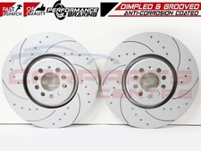 FOR VOLVO S60R V70R 2.5T FRONT CROSS DRILLED GROOVED BRAKE DISCS PAIR 330mm