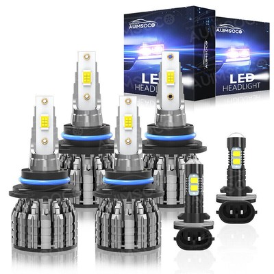 Combo 6x 2Side 6000K LED Headlight + Fog Bulbs For Oldsmobile Delta 88 1990 1991