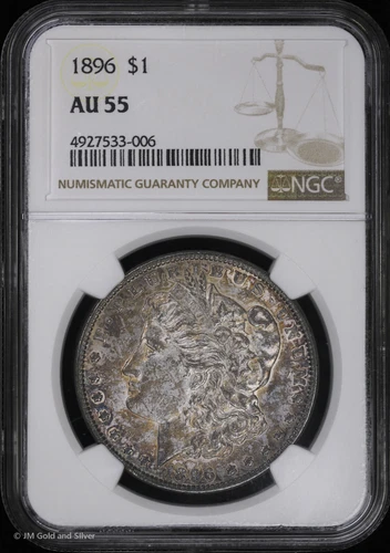 1896-P $1 Morgan Silver Dollar NGC AU 55