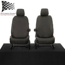 Vw Caddy Maxi Life Front Seat Covers With Armrests (2024 Onwards) Black 810