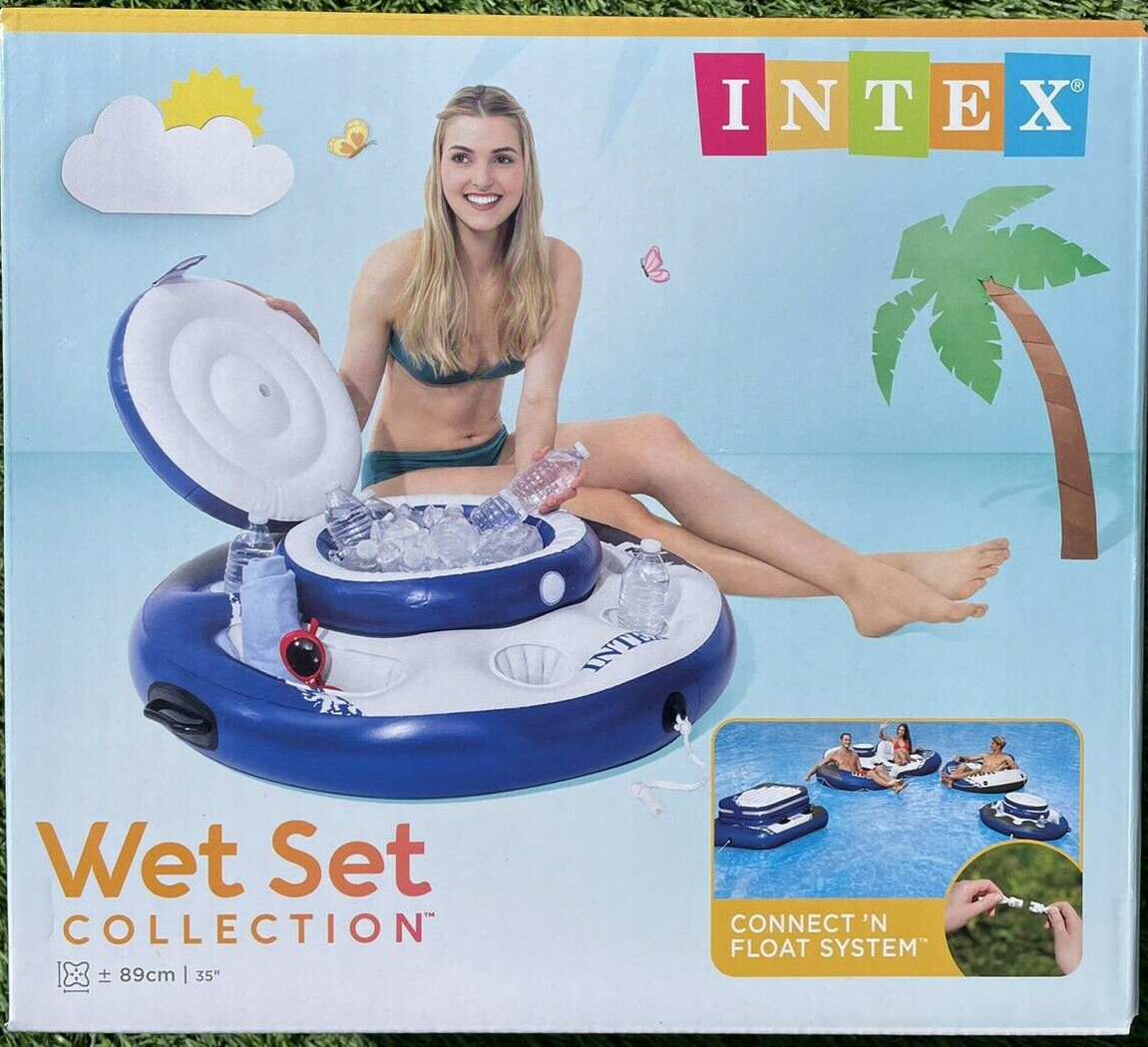 INTEX MEGA CHILL FLOATING DRINKS TRAY LARGE CENTRE ICE CHILLER