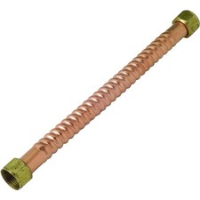 BrassCraft Copper-Flex Series WB00-15N Water Heater Connector, 3/4 in, FIP, Copp