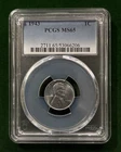1943-P Lincoln Steel Wheat Cent Penny PCGS MS65