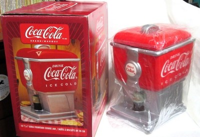Coca-Cola COOKIE JAR Soda Fountain Dispenser Imitation 2003 Coke Collectible-NIB