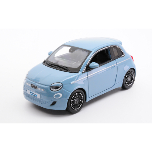 Fiat 500E 2023 Light Blue 1:24 Burago Auto Stradali -D- Neues Modell-image