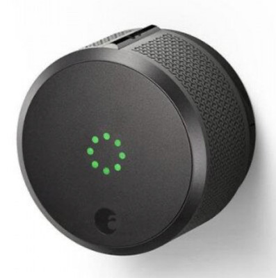 August Smart Lock Pro, 3rd Gen, Brand New, Dk Grey, Monitor/Open/Lock via Mobile