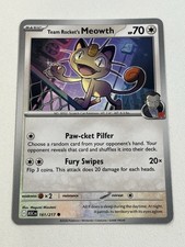 Team Rocket's Meowth basic # 161 / 217 English near MINT +