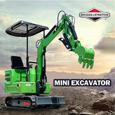 13.5HP B&S Gas Engine 1Ton Mini Excavator Hydraulic Crawler Digger w/ Thumb USA