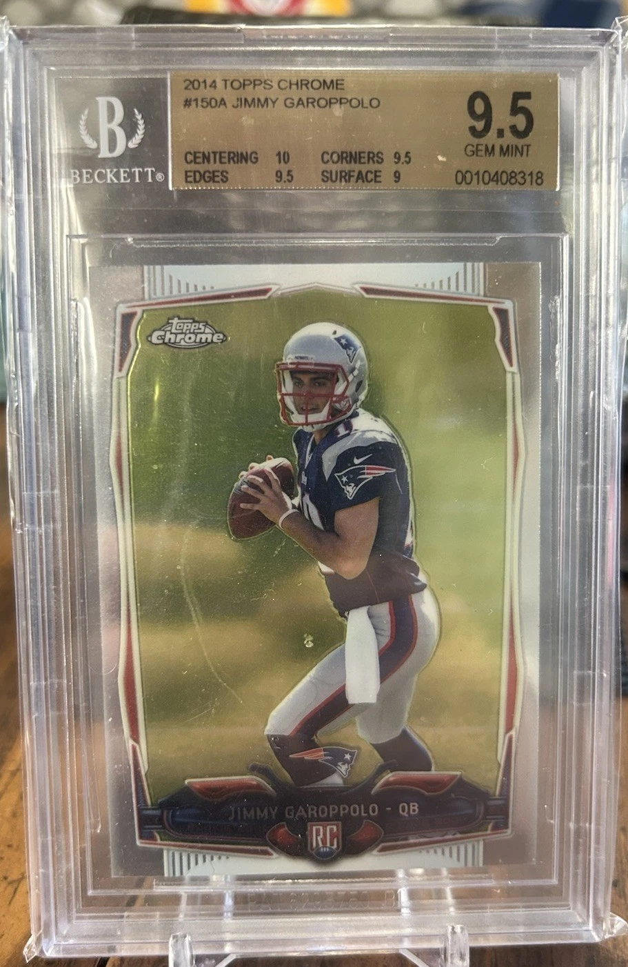 2014 Topps Chrome - Jimmy Garoppolo #150 Ball in Both Hands (RC)