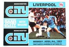 MANCHESTER CITY v LIVERPOOL DIVISION 1 1982/83 4/4/1983
