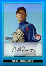 2009 Bowman #BCP20 Neil Ramirez Chrome Prospects Blue Refractors #/150