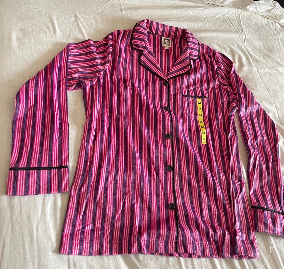 Conjunto de pijama polar para mujer Anne Klein ~ manga larga talla M Foto 2 de 4