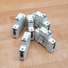Lot Of 5 - Siemens 5SY4106-7 MCB C6 Circuit Breaker, 1 Pole, ~250V/440V, 50/60Hz