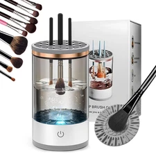 Makeup Brush Cleaner Machine, Upgraded Portable Electric Makeup Brush Cleaner Ma