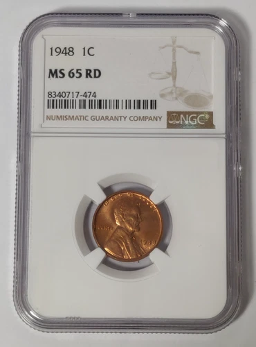 1948 LINCOLN CENT NGC MS 65 RD