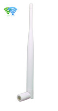 dual band 2.4 & 5.0 GHz Wi-Fi antenna 5 dBi/20 cm/white/RP-SMA e.g. WiFi 5/6 Router