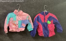 Weather Tamer Quality Outerwear Girls Windbreaker Jacket Lot 2 Sz 24M 3T