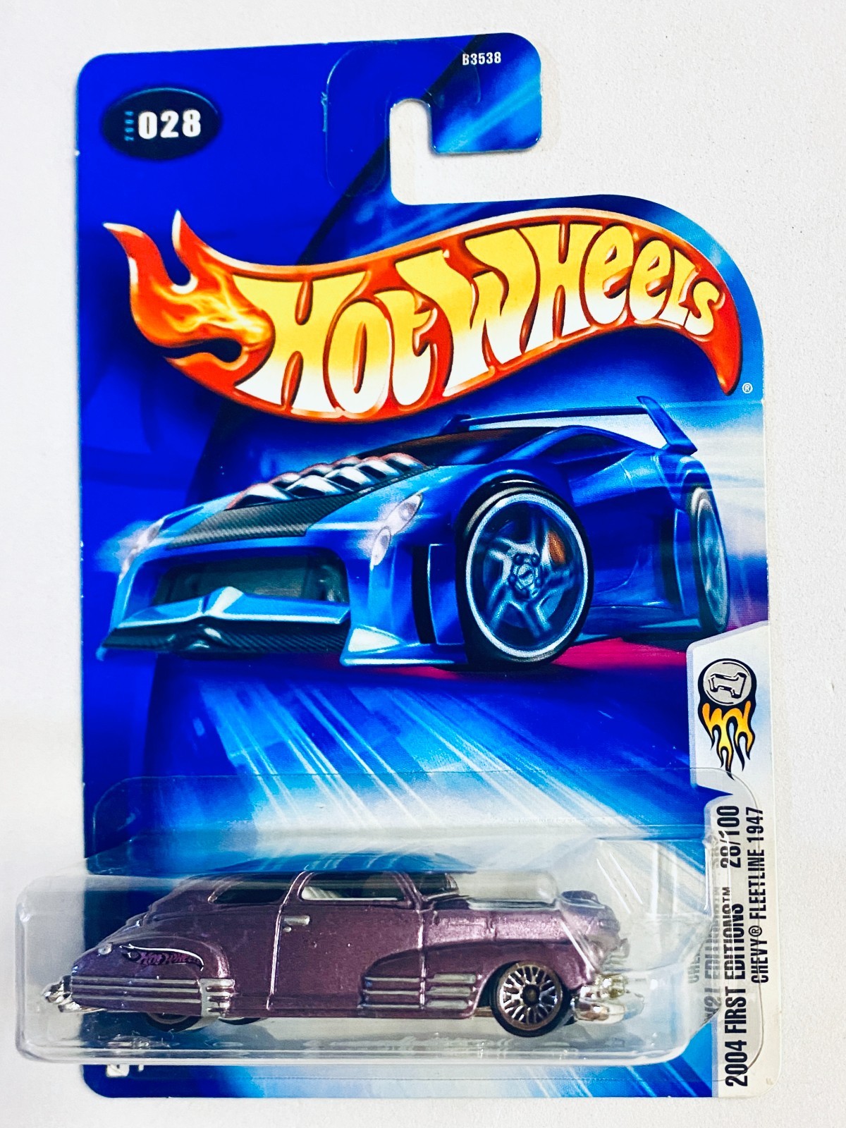 Hot Wheels - 2004 First Editions - Chevy Fleetline 1947 #28/100 - Metallic Lilac