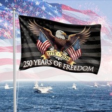 250 Years of Freedom American Flag USA 250th Anniversary 1776-2026 House Flag