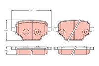 Bremsbelagsatz Hinten FüR Opel Combo K9 E Tour / Life Peugeot Ab 18-> 155255420