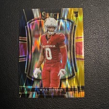 2025 Select - Premier Level Will Johnson #122 Black & Red Shock Prizm (RC)