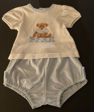 ITALIAN IMPORT 2 PZ SET PANNOLINI BIMBA 6 MO 100% COTONE FOTO T SHIRT NUOVO CON ETICHETTE