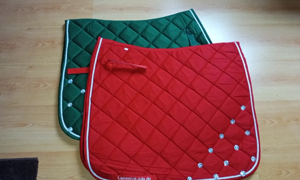 Weihnachten Set Rot Mit Glitzersteinen Schabracke/Fliegenhaube Full - Bild 3 von 4