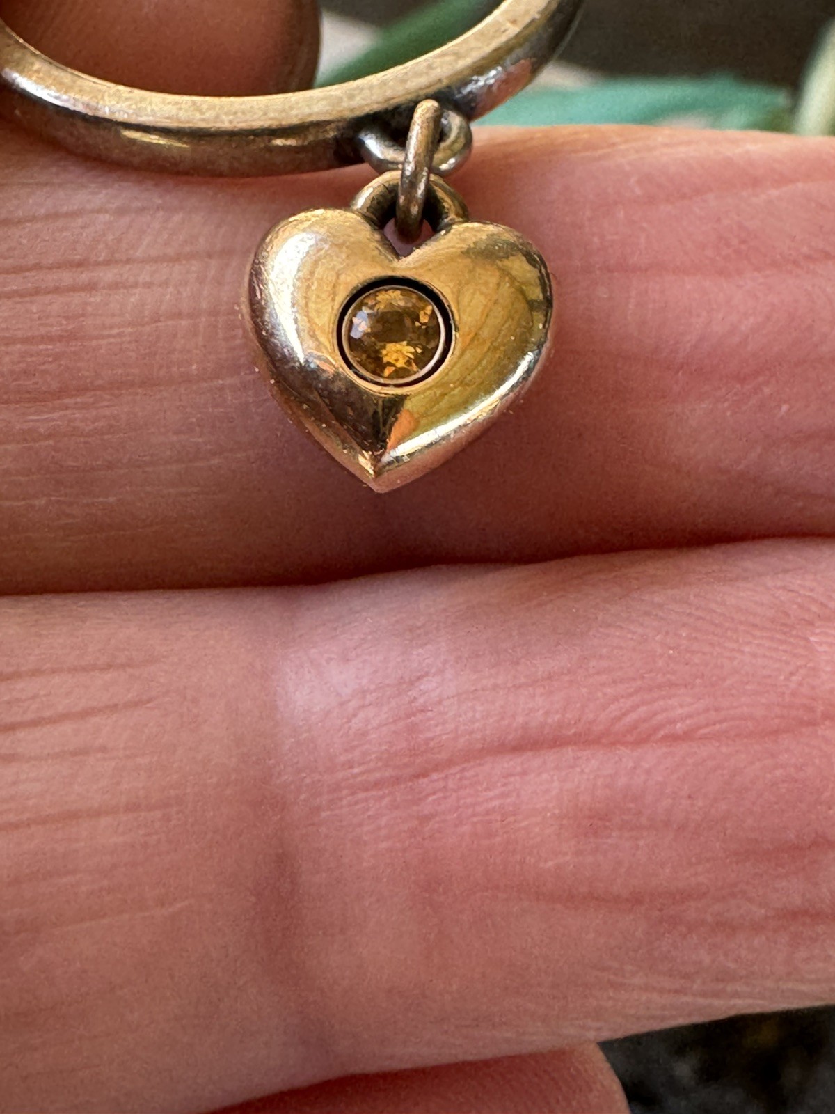 James Avery Dangle Ring Sterling Silver with 14k … - image 10