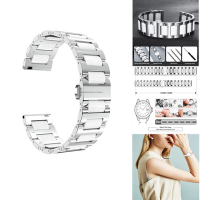 Edelstahl Keramik Armband 12mm 14mm 18mm 2